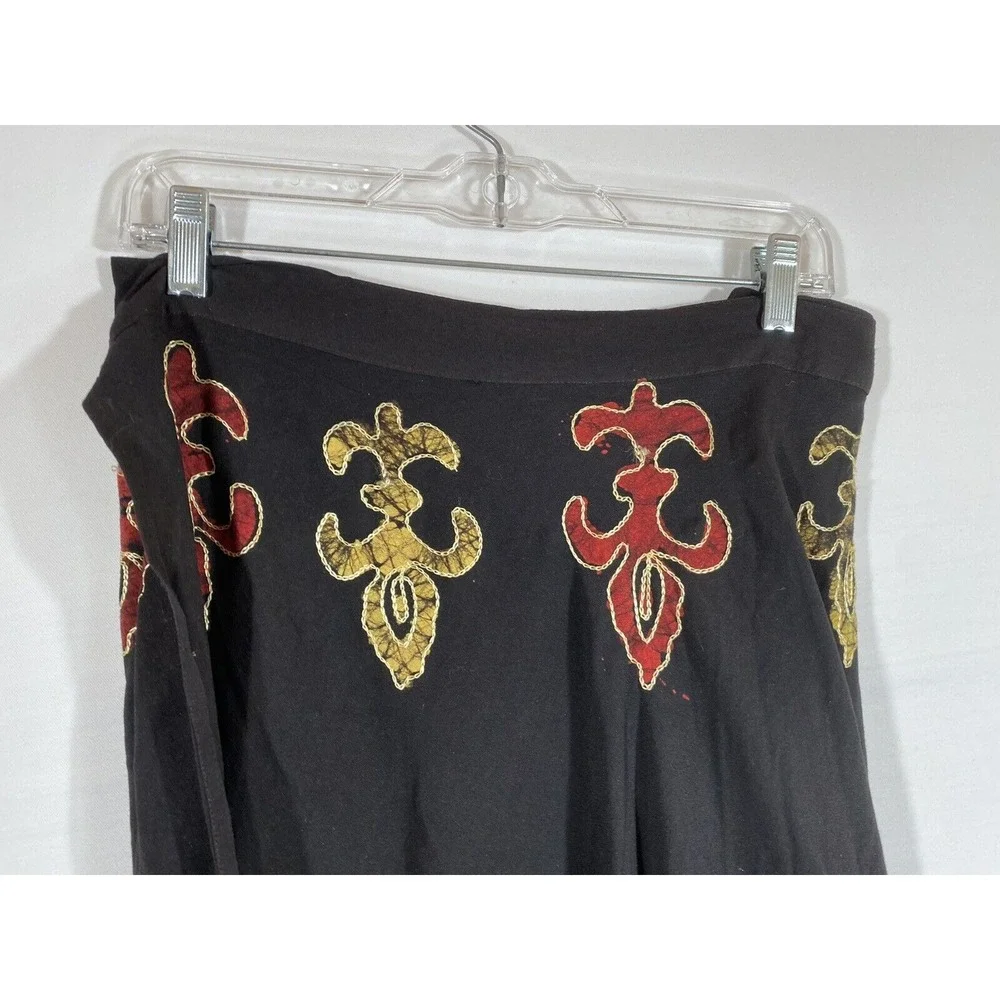 Fashion Terminal Wrap Skirt Womens Embroidered Boho‎ Festival Prairie Casual